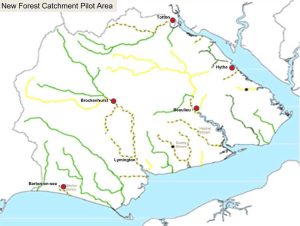 Map of New Forest Catchment Area pilot