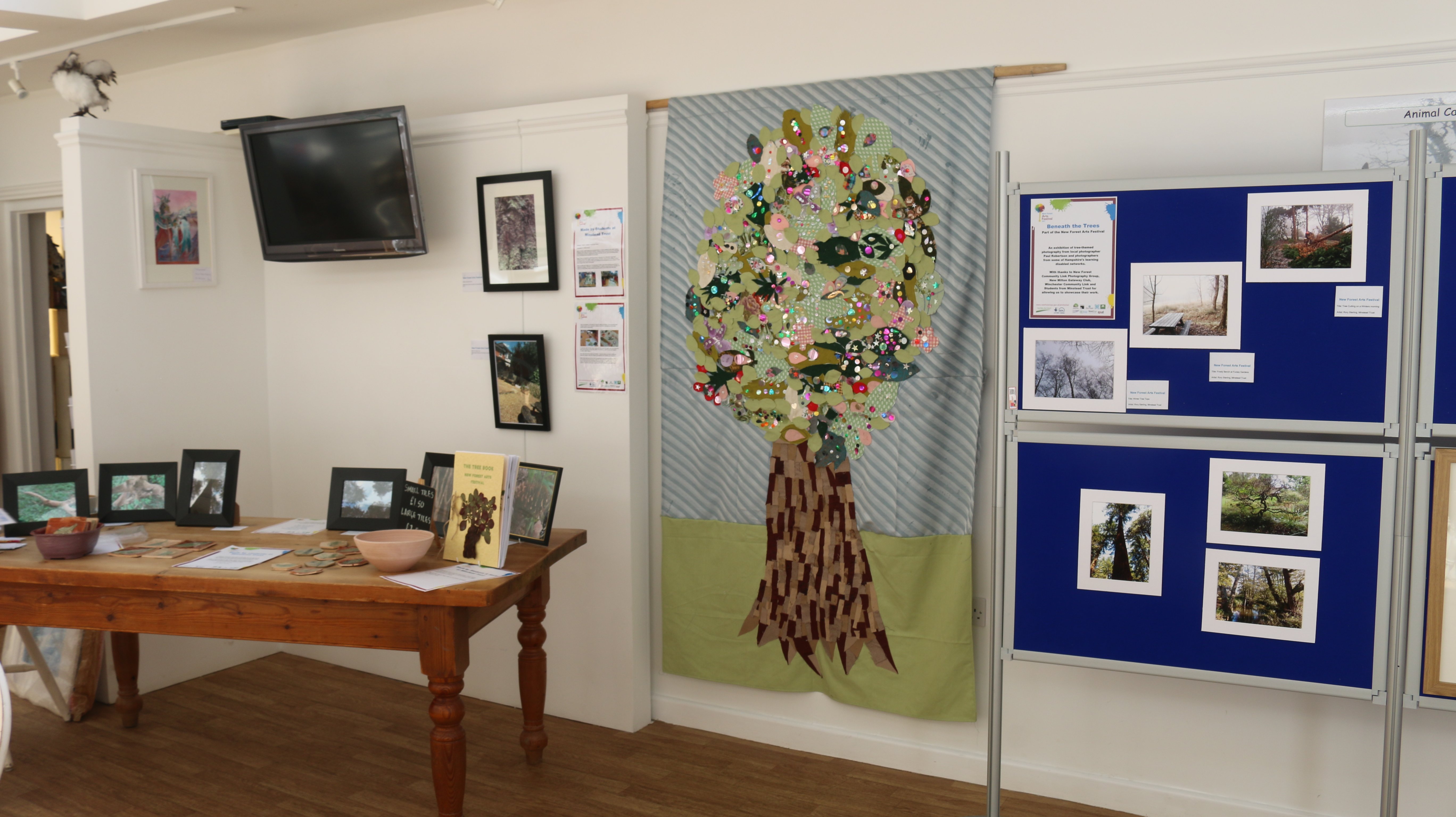 Exhibition at Furzey Gardens by students for the 2017 Arts Festival