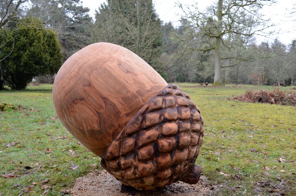 Acorn sculpture at Blackwater by Richard Austin