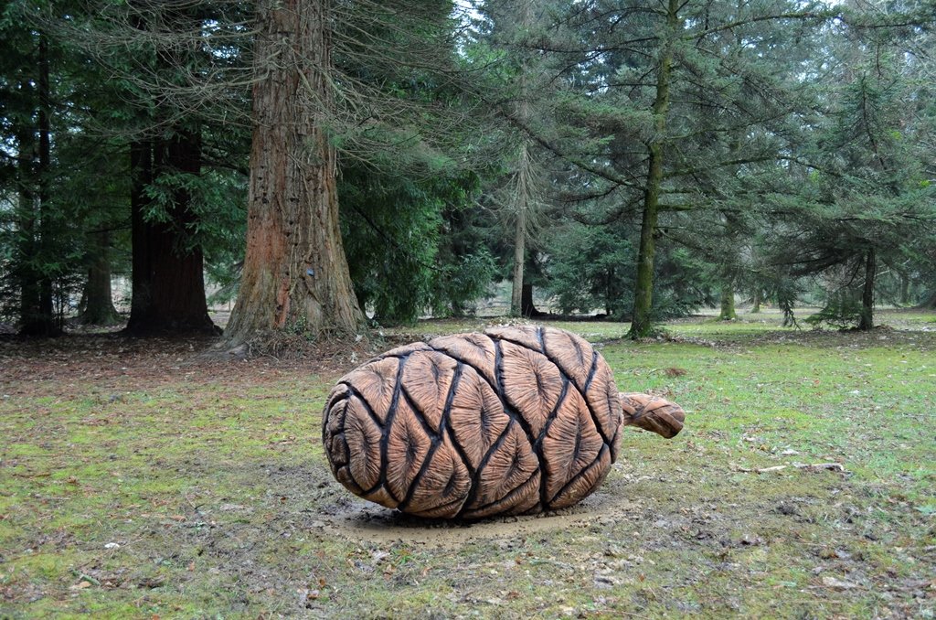 Pine cone sculpture at Blackwater by Richard Austin Pine cone sculpture at Blackwater by Richard Austin