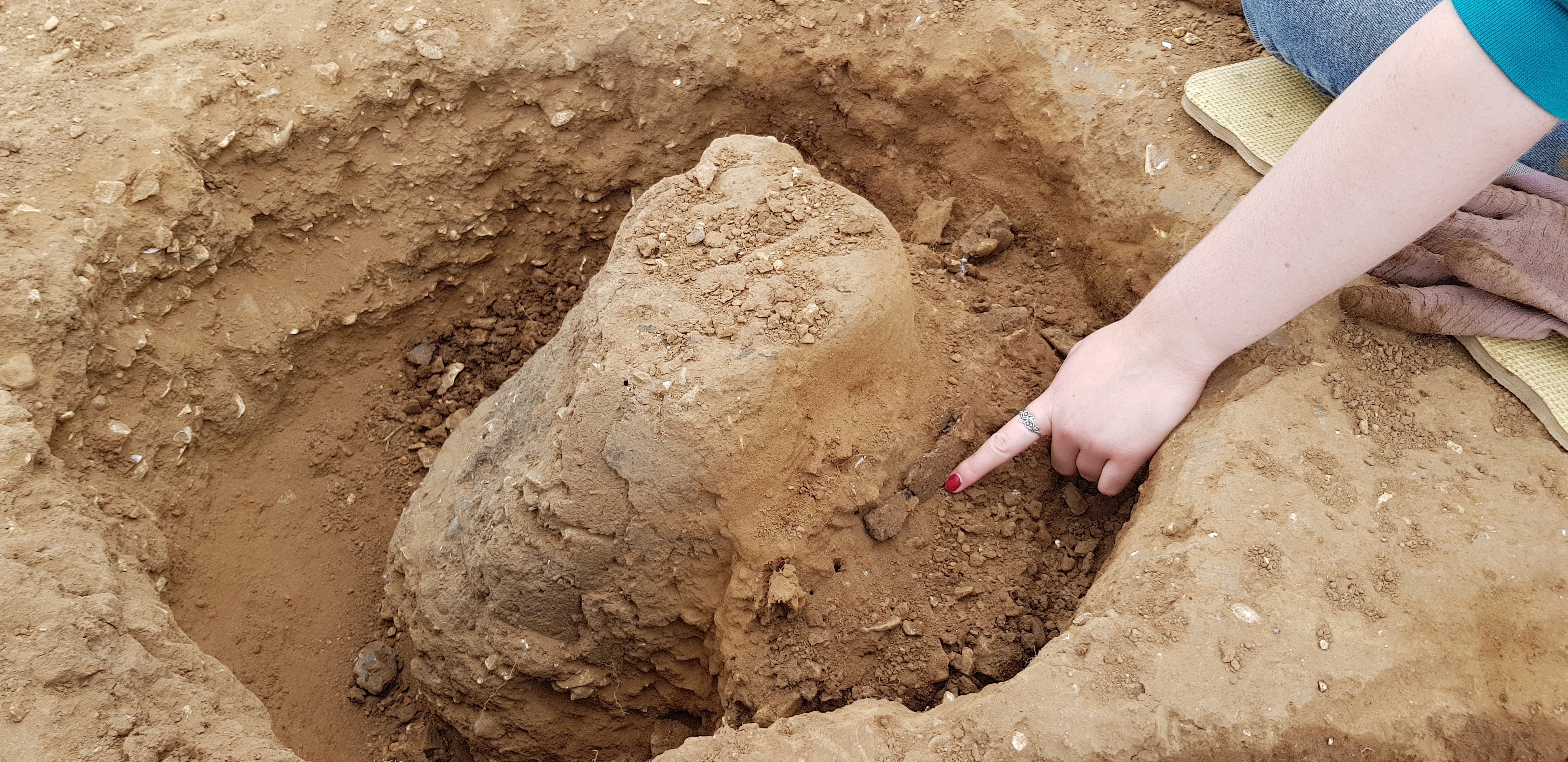 One of the burial urns