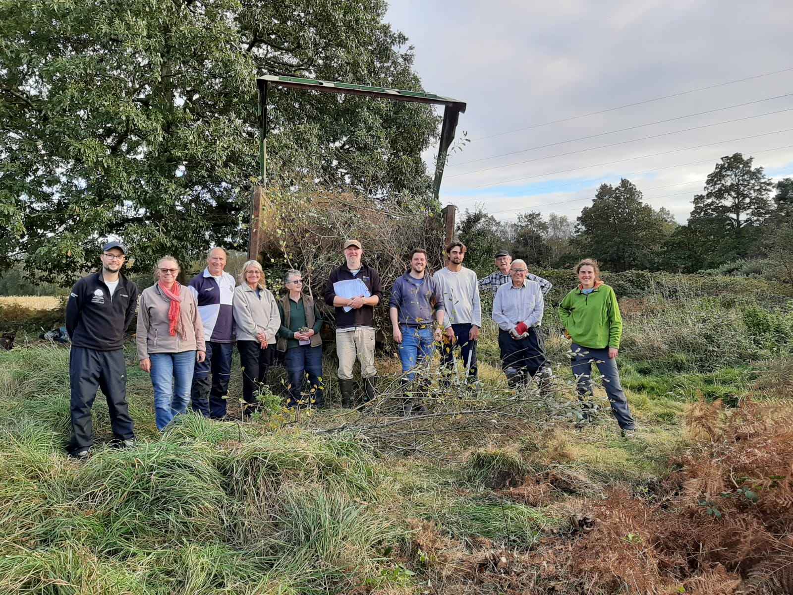 New Forest Volunteer group photo at Meyrick Estate volunteering on the Meyrick Estate