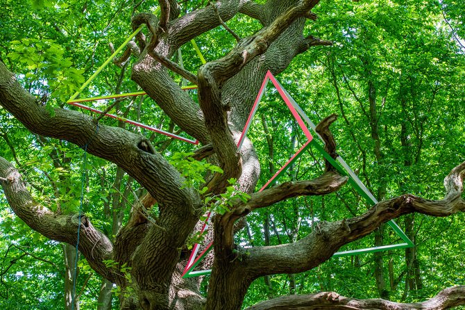 Site specific installation entitled 'Mind hive'. Photo by Alexander Brattell. Wilding 2021