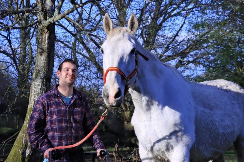 Wills Aston with Murphy his horse in Canada Common