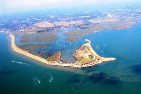 Aerial view of Hurst Spit