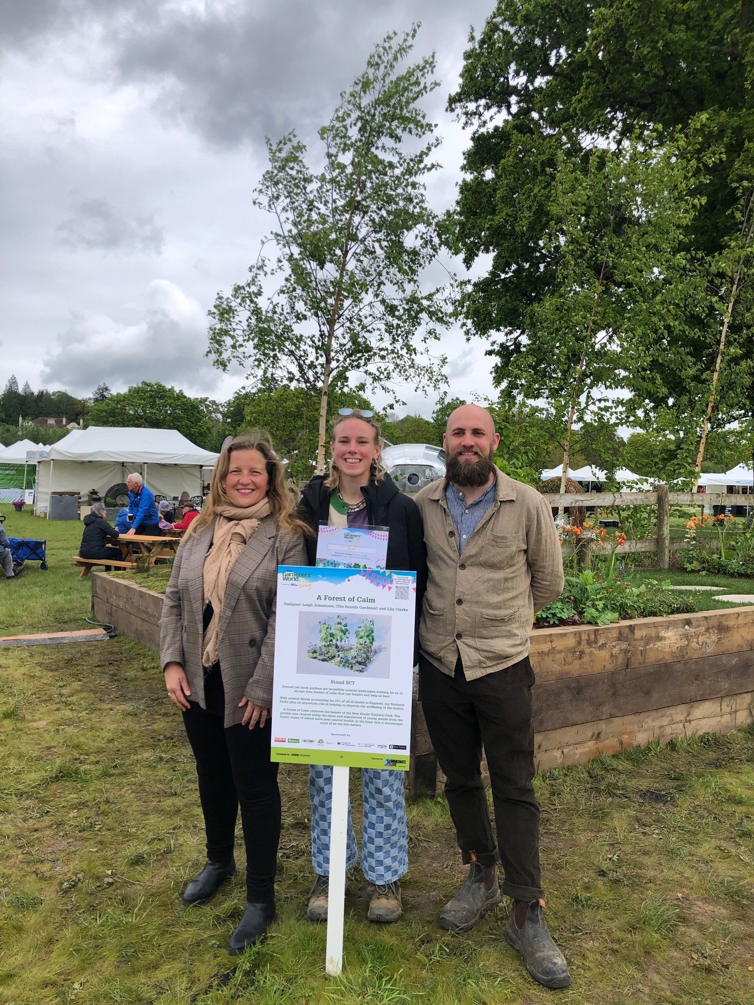 Alison Barnes NFNPA CEO, designers Lily Clarke and Beardy Gardener Leigh Johnstone Alison Barnes NFNPA CEO, Lily Clarke designer, Beardy Gardener Leigh Johnstone