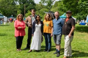 Left to right: New Forest NPA Chief Executive, Alison Barnes, New Forest NPA Member and Chair of the YouCAN partnership board, Brice Stratford, Southampton Test MP, Satvir Kaur, Southampton National Park City Chair, Christelle Blunden, Executive Director of the National Park City Foundation, Mark Cridge, former Lord Mayor of Southampton, Councillor Dave Shields.