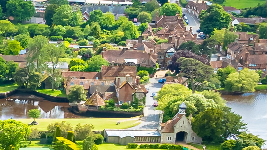 a village from the air