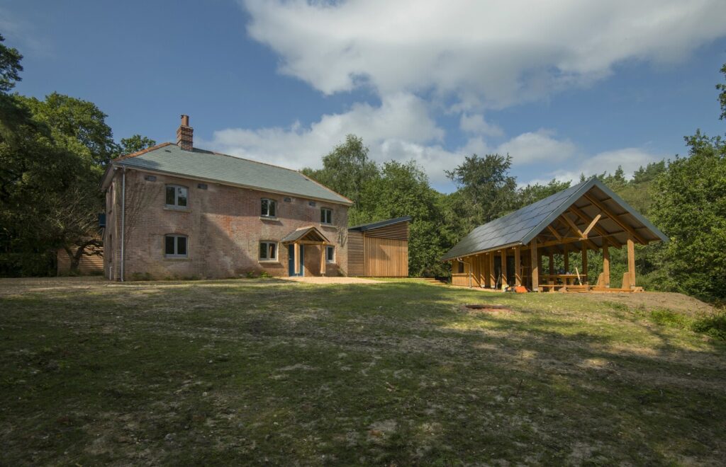 A cottage in a woodland