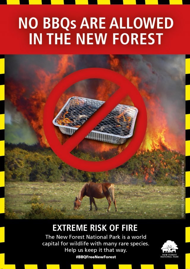 a poster saying no BBQs allowed