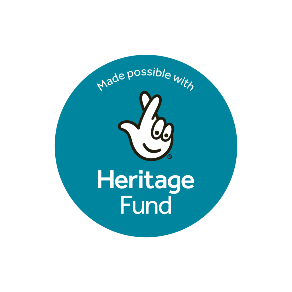 National Lottery Heritage Fund acknowledgement stamp.