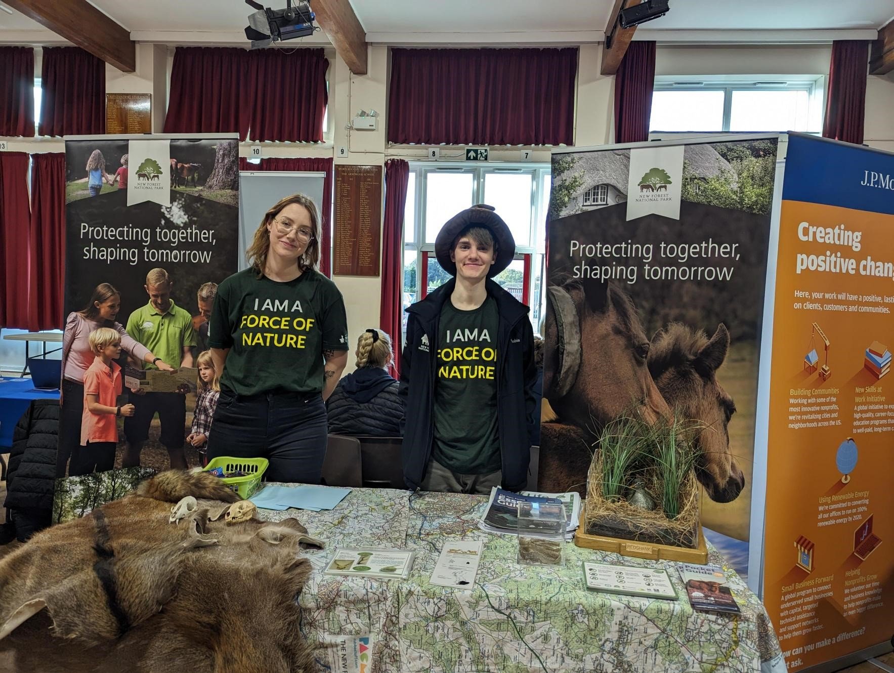 Former National Park Interns Josh and Hayley at a careers fair