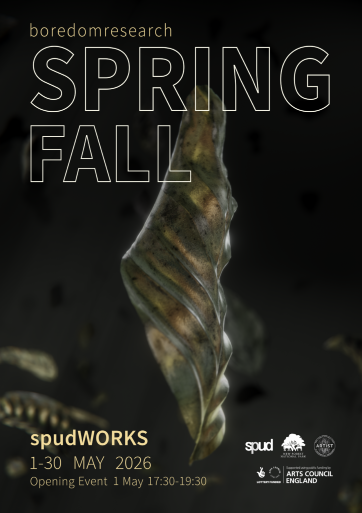 Poster for boredomresearch Spring Fall exhibition