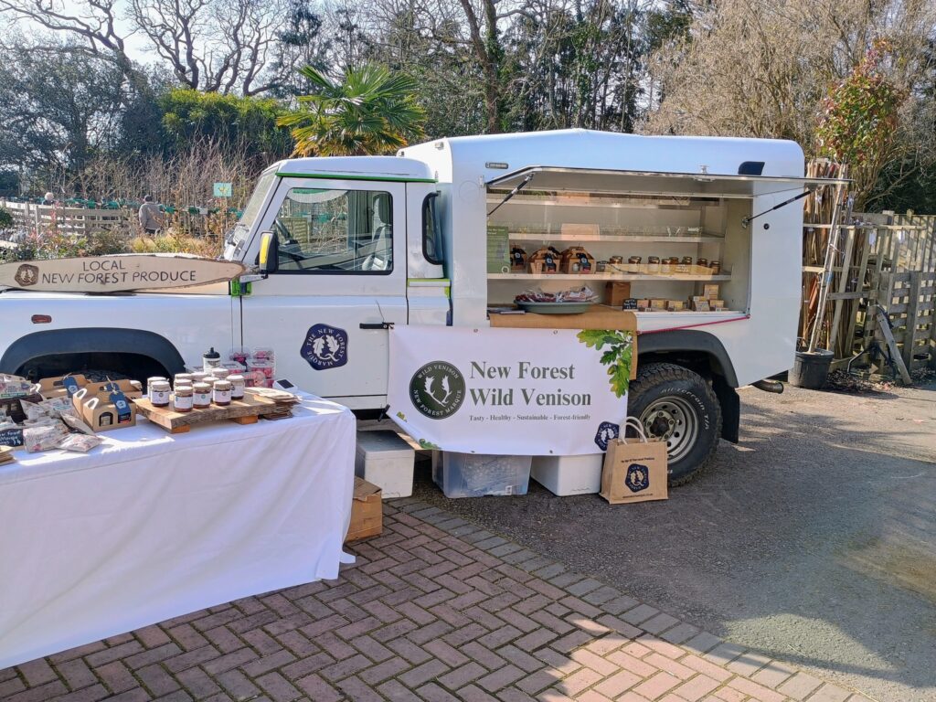 Everton Roadshow van with venison sign