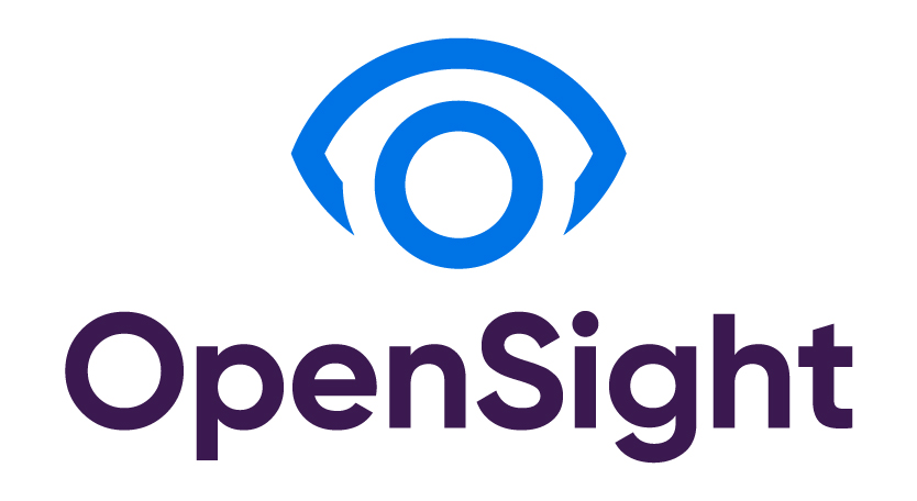 OpenSight logo with a blue eye icon above the word OpenSight in purple text