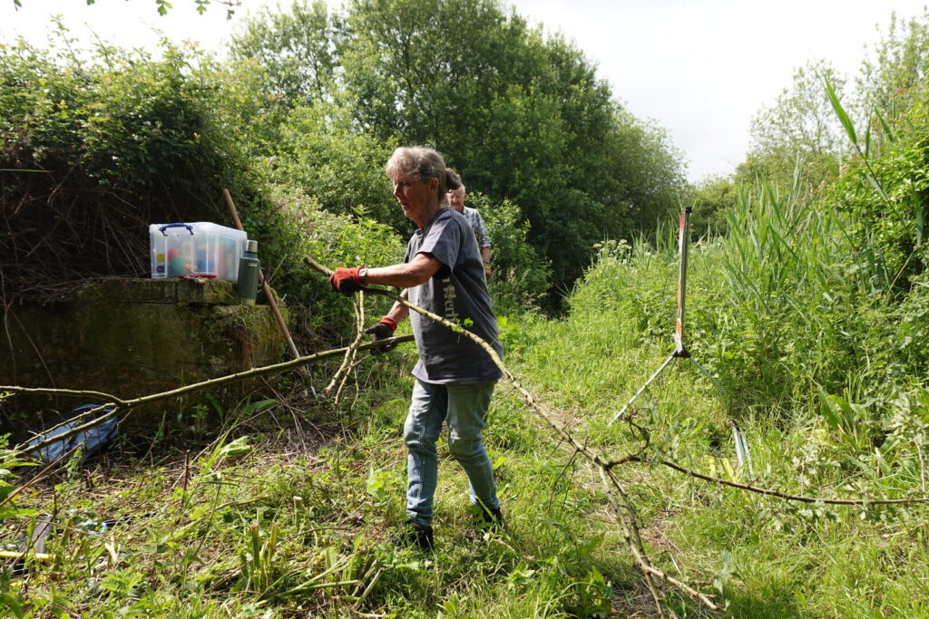 Volunteers clear culverts on the former Breamore Railway Line