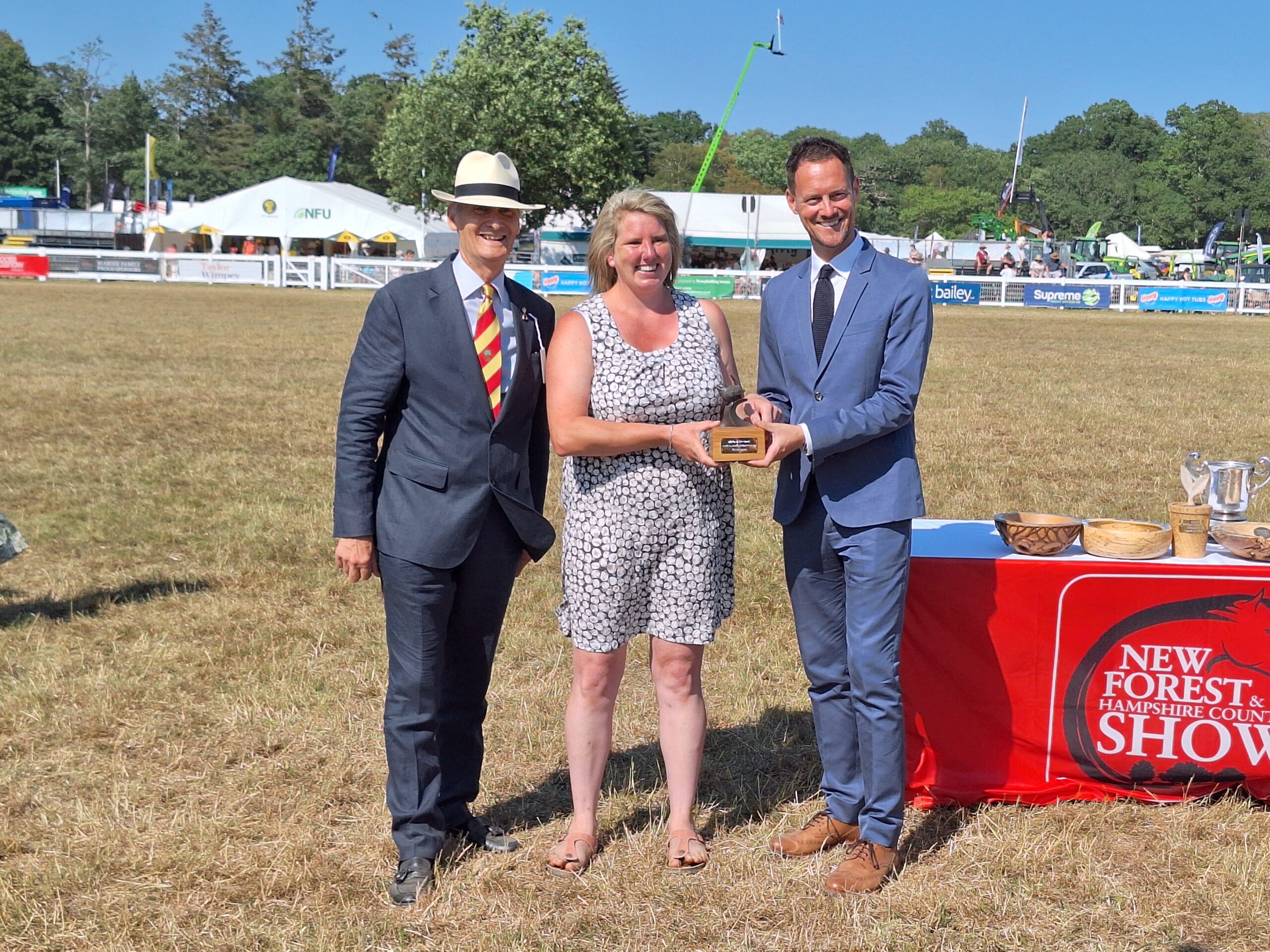 Elycia Farnish receiving her award at the New Forest Show 2026