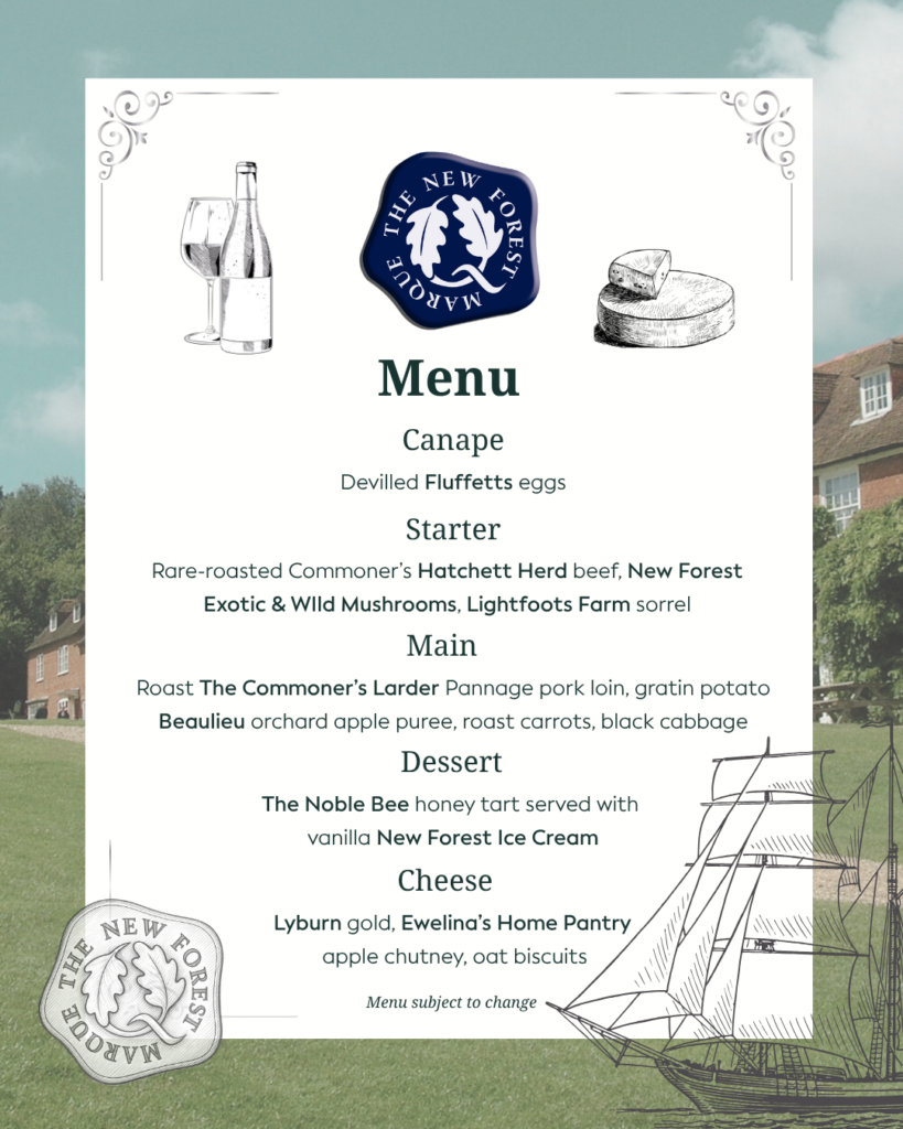Flavours of the New Forest 2026 revised menu
